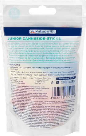Zahnseidesticks Junior ab 6 Jahren Dontodent