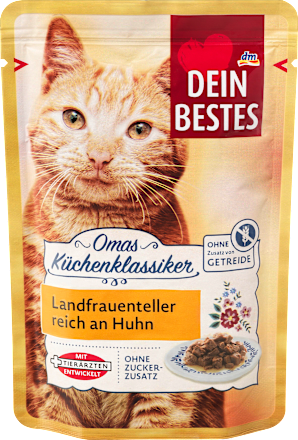 Cibo umido per gatti ricco di pollo DEIN BESTES
