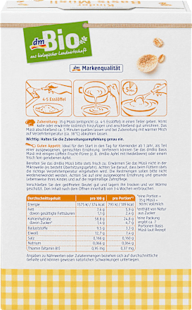 Kinder Basis Müsli ab 1 Jahr dmBio