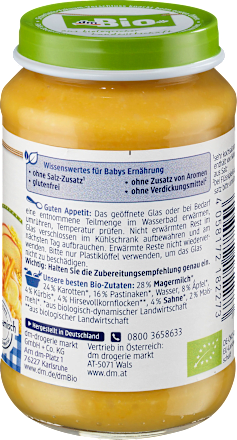 Babymenü Rahmgemüse mit Hirse in Apfel ab 6. Monat, Demeter dmBio