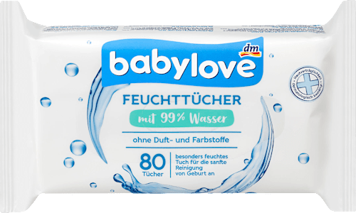 Feuchttücher 99% Wasser babylove