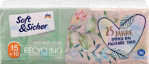 Taschentücher Recycling (15x10 St) Soft&Sicher