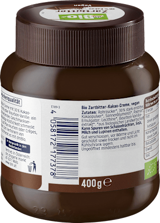 Schokoladen-Aufstrich, Zartbitter Creme dmBio