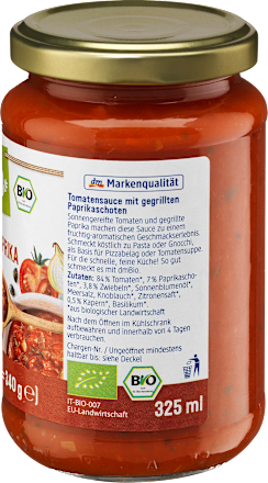 Tomatensauce gegrillte Paprika dmBio