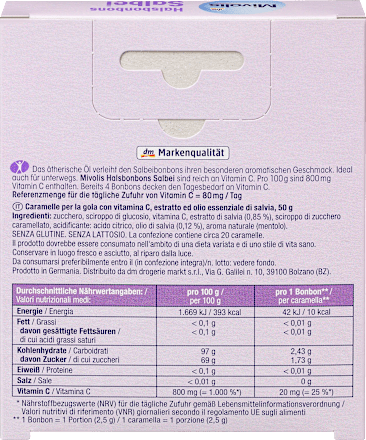 Halsbonbons Salbei Mivolis