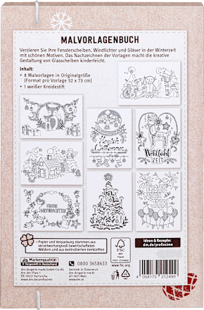 Malvorlagenbuch mit 8 Vorlagen Profissimo