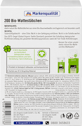 Wattestäbchen Bio ebelin