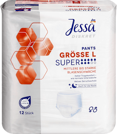 Vorteils-Box Hygiene-Pants Größe L Super, 4 x 12 St Jessa DISKRET