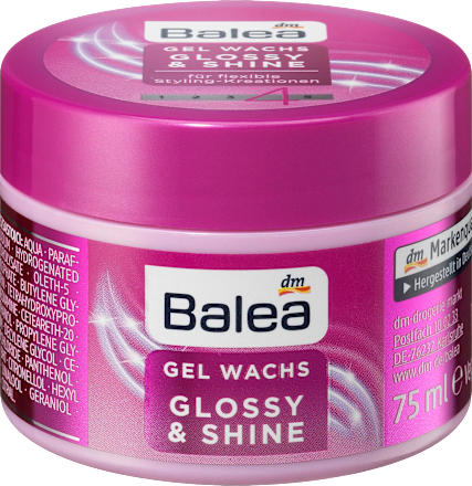 Woskowy żel do stylizacji włosów Glossy & Shine Balea