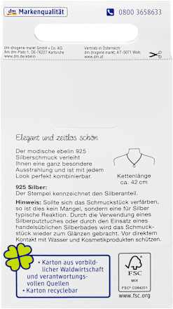 Halskette 925 Silber Herz-Anhänger ebelin