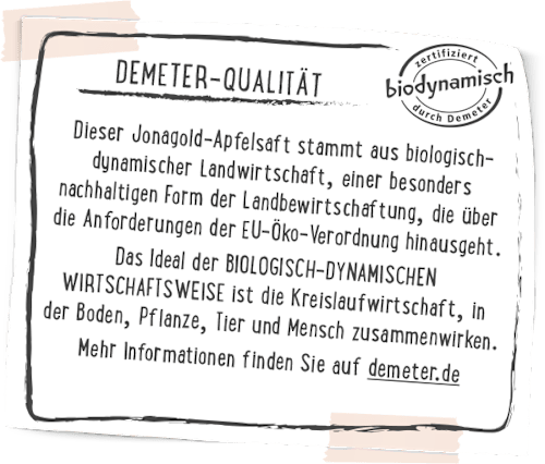 Direktsaft, Apfelsaft Jonagold dmBio