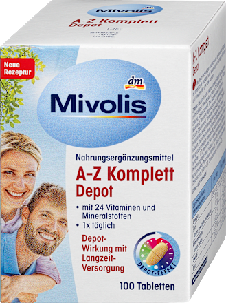 Prehransko dopolnilo z vitamini in minerali Mivolis