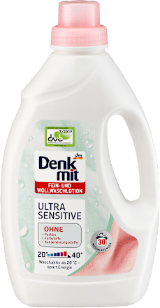Fein-& Wollwaschmittel Lotion Ultra Sensitive Denkmit