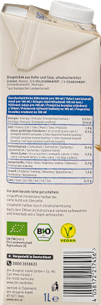 Barista Hafer Drink mit Soja dmBio