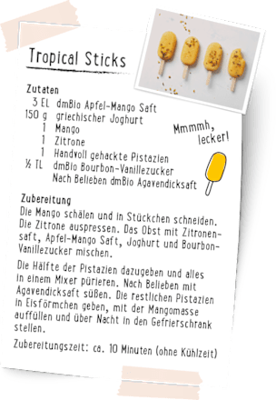 Direktsaft, Apfel-Mango mit Mangomark dmBio