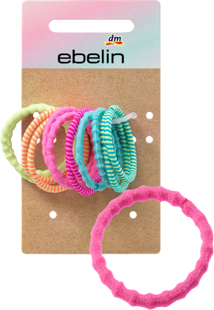 Haargummis gerafft Farb-Mix ebelin