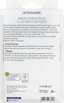 Abschminkpads Mikrofaser ebelin
