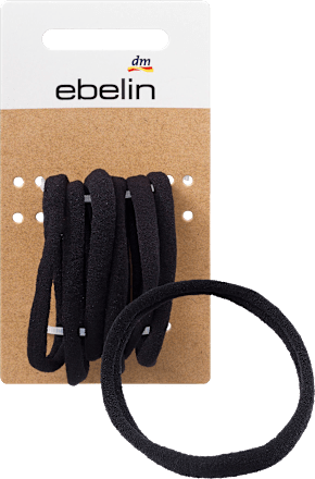 Gumki do włosów miękkie czarne ebelin