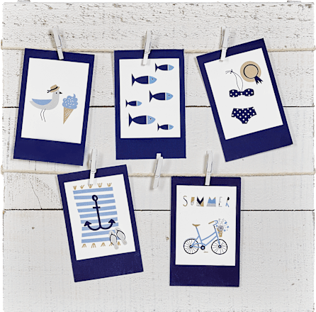 Galeriebrett 24 x 24 cm weiß/braun Paradies