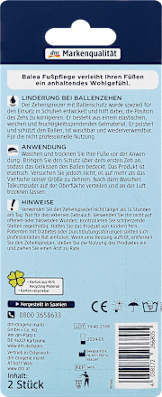 Zehenspreizer mit Ballenschutz (1 Paar) Balea
