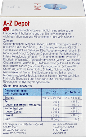 A-Z Depot, Tabletten, 100 St. Mivolis