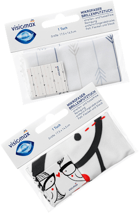 Mikrofaser Brillenputztuch Äuglein ODER Durchblick VISIOMAX
