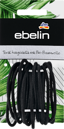 Elastici per capelli neri in cotone bio ebelin