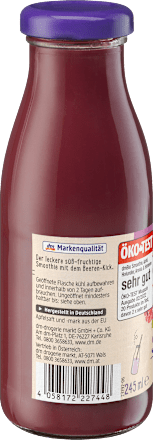 Smoothie, Apfel, Holunder, Aronia & Himbeere dmBio