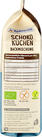 Backmischung Schokokuchen, glutenfrei  dmBio