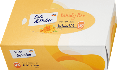 Taschentücher Box Balsam 4-lagig Soft&Sicher