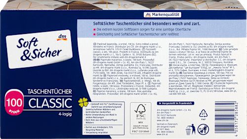Taschentücher Box Design 4-lagig Soft&Sicher