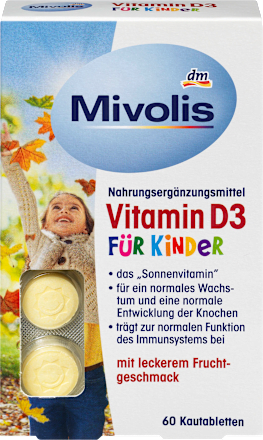 Vitamin D3 für Kinder, Kautabletten 60 St. Mivolis