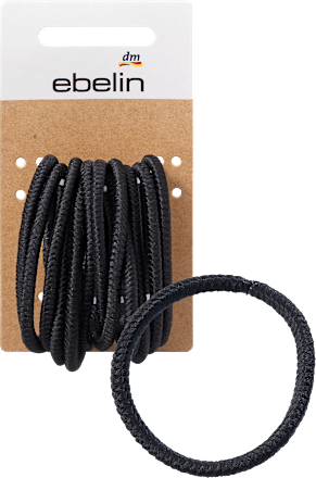 Haargummis Struktur Schwarz ebelin