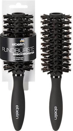 Okrągła szczotka do włosów z mieszanego włosia ebelin