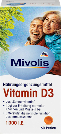 Vitamin D3, Perlen 60 St. Mivolis