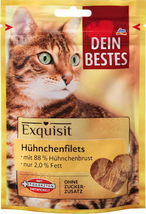 Katzenleckerli Hühnchenfilets, Exquisit Dein Bestes