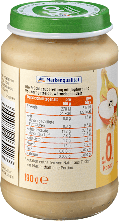 Kašica za bebe - Bircher musli, 8+ mj. dmBio