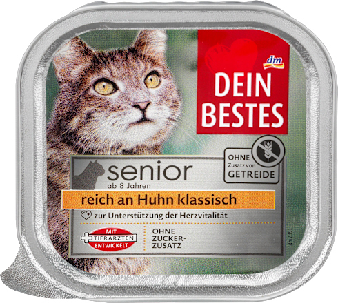 Mokra karma dla kota Senior, z kurczakiem Dein Bestes