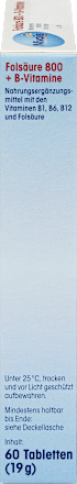 Folsäure 800 + B-Vitamine, Tabletten 60 St. Mivolis