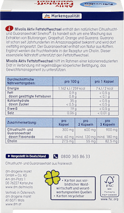 Aktiv Fettstoffwechsel Kapseln 45 St. Mivolis
