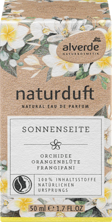 Woda perfumowana „Słoneczne oblicze” naturduft, orchidea, kwiat pomarańczy & plumeria alverde NATURKOSMETIK