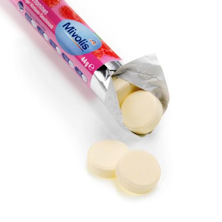 Traubenzucker, Himbeere mit 10 Vitaminen Mivolis