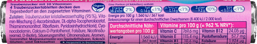 Traubenzucker, Himbeere mit 10 Vitaminen Mivolis