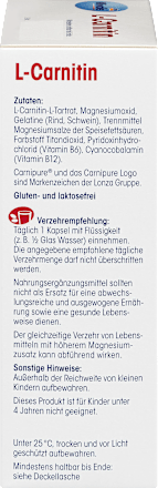L-Carnitin Kapseln, 60 St. Mivolis