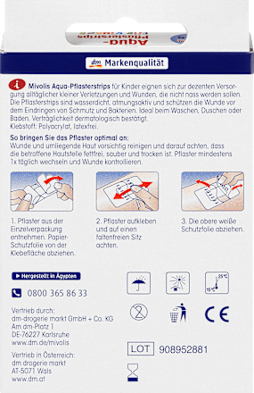Aqua-Pflasterstrips für Kinder Mivolis
