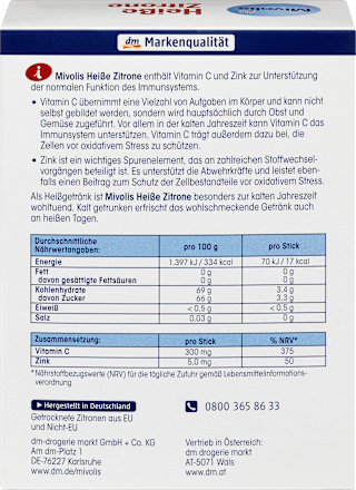 Heißgetränk Heiße Zitrone, Portionssticks 20 St. Mivolis