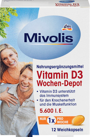 Vitamin D3 Wochen-Depot, Weichkapseln 12 St. Mivolis