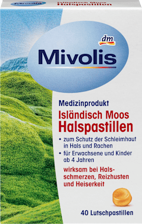 Isländisch Moos Halspastillen Mivolis
