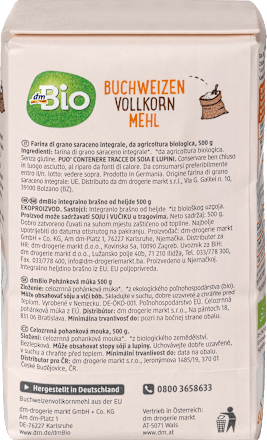Integralno heljdino brašno, bez glutena dmBio