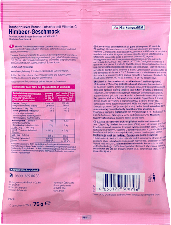 Szőlőcukor nyalóka C-vitaminnal, málna ízű, 10 db Mivolis